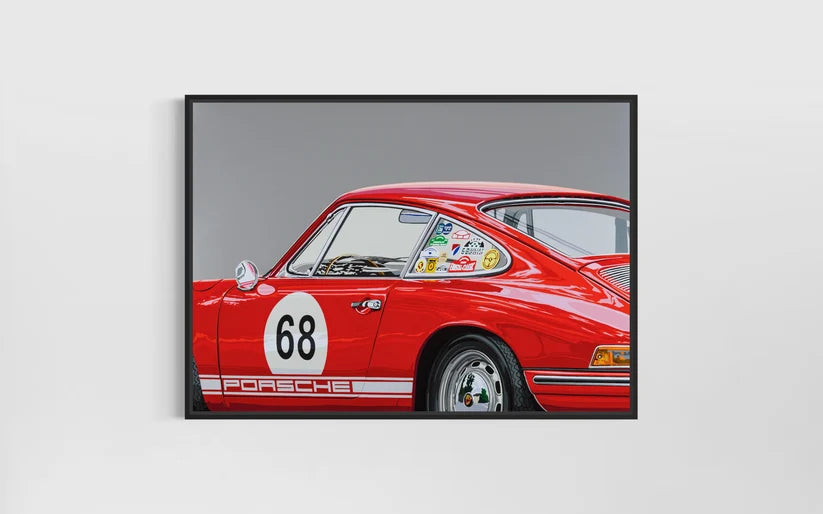 Porsche 68 912. Fine Art Giclee Ltd Ed Print.