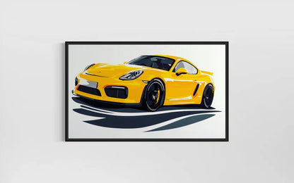 Porsche GT4. Fine Art Giclee Ltd Ed Print.