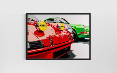 Image of Red to Green (Porsche 911) – Fine Art Giclée Limited Edition Print