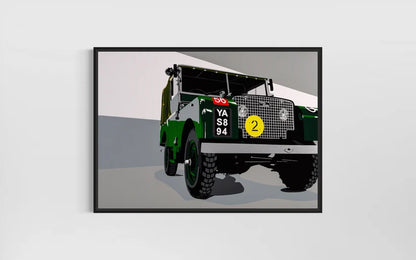 Series 1 Land Rover. Fine Art Giclee Ltd Ed Print.