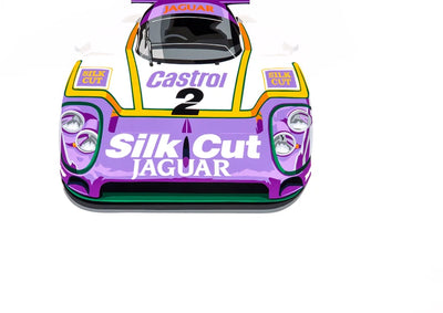 Image of Silk Cut on White (Jaguar XJR-9) – Fine Art Giclée Limited Edition Print