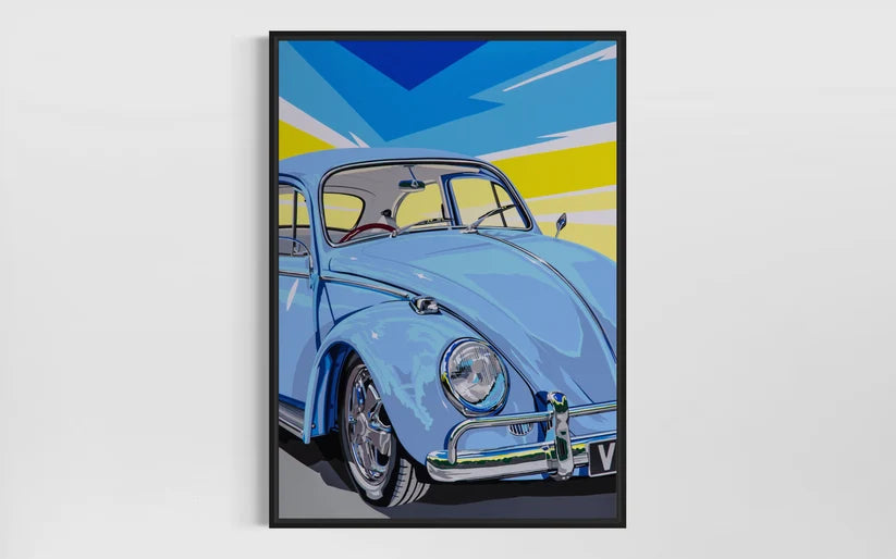 So-Cal Beetle. Fine Art Giclee Ltd Ed Print.