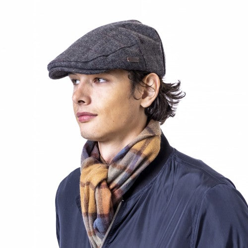 Tweed Flat Cap - Grey Window Pane