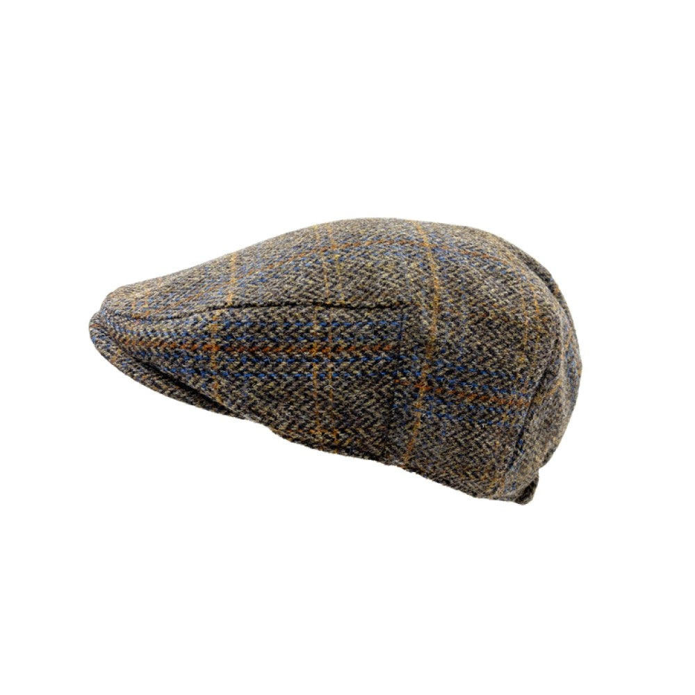 Tweed Flat Cap - Herringbone Brown