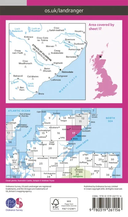 OS Landranger - 17 - Helmsdale & Strath of Kildonan