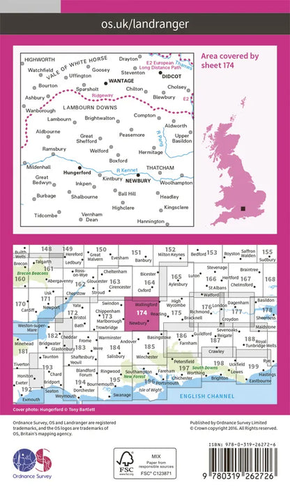 OS Landranger - 174 - Newbury & Wantage, Hungerford