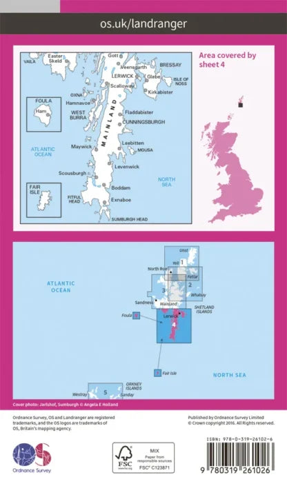 OS Landranger - 4 - Shetland – South Mainland