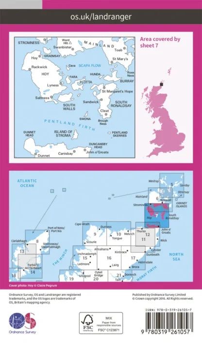 OS Landranger - 7 - Orkney – Southern Isles