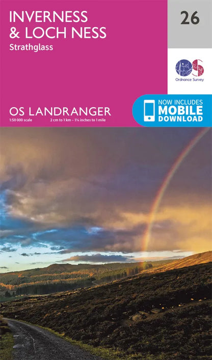 OS Landranger - 26 - Inverness & Loch Ness, Strathglass