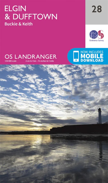 OS Landranger - 28 - Elgin, Dufftown, Buckie & Keith
