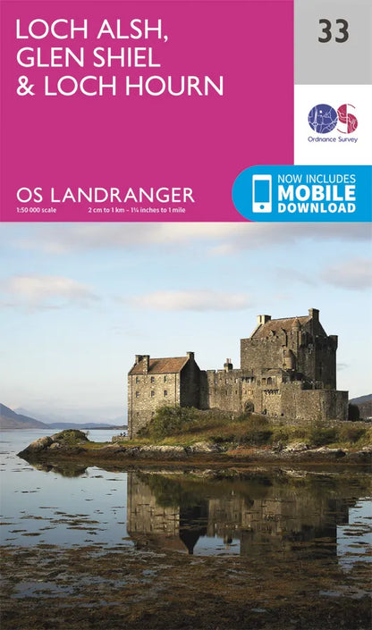 OS Landranger - 33 - Loch Alsh, Glen Shiel & Loch Hourn