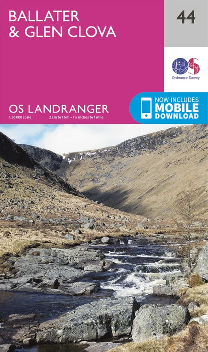 OS Landranger - 44 - Ballater, Glen Clova