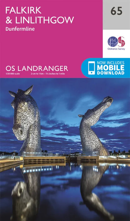 OS Landranger - 65 - Falkirk & Linlithgow, Dunfermline