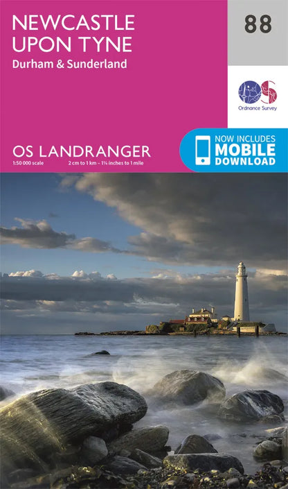 OS Landranger - 88 - Newcastle upon Tyne, Durham