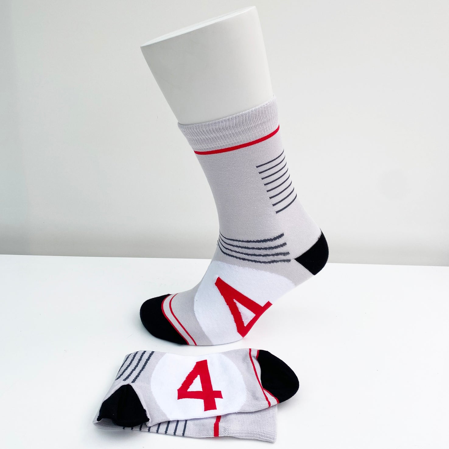 Motoring Leg-Ends Socks - Silver (Silver Arrows)