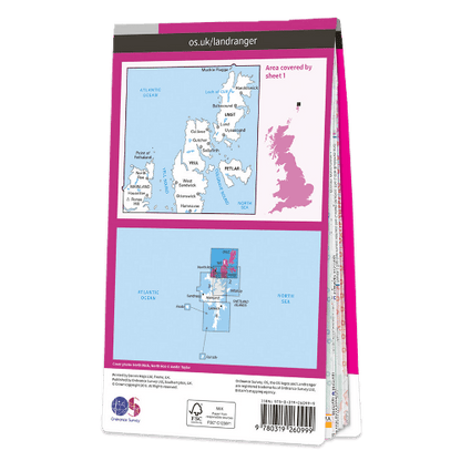 OS Landranger - 001 - Shetland – Yell, Unst And Fetlar