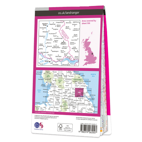 OS Landranger - 106 - Market Weighton, Goole & Stamford Bridge