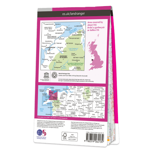 OS Landranger - 115 - Snowdon & Caernarfon