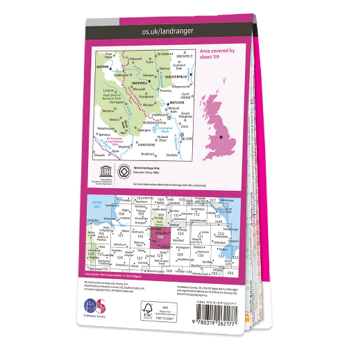 OS Landranger - 119 - Buxton, Matlock, Bakewell & Dove Dale