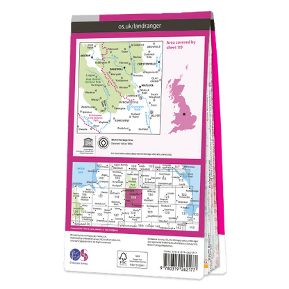 OS Landranger - 119 - Buxton, Matlock, Bakewell & Dove Dale