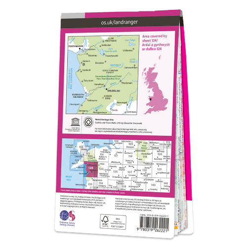OS Landranger - 124 - Porthmadog & Dolgellau