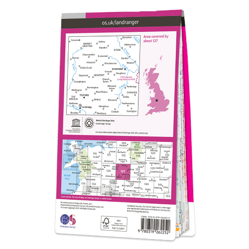 OS Landranger - 127 - Stafford & Telford, Ironbridge