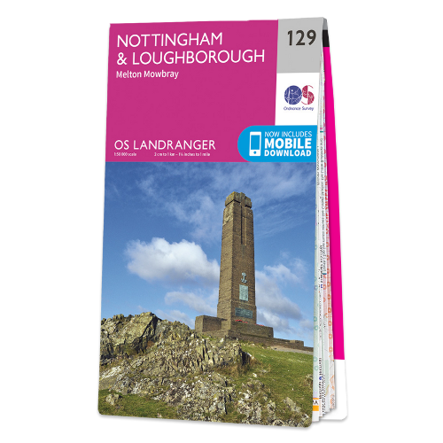 OS Landranger - 129 - Nottingham & Loughborough, Melton Mowbray