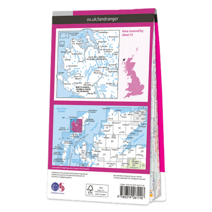 OS Landranger - 013 - West Lewis & North Harris area