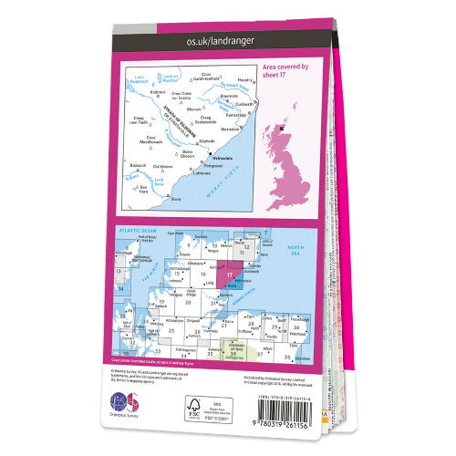 OS Landranger - 017 - Helmsdale & Strath of Kildonan area