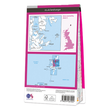 OS Landranger - 002 - Shetland – Sullom Voe & Whalsay area