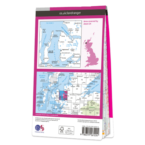 OS Landranger - 024 - Raasay & Applecross, Loch Torridon & Plockton area