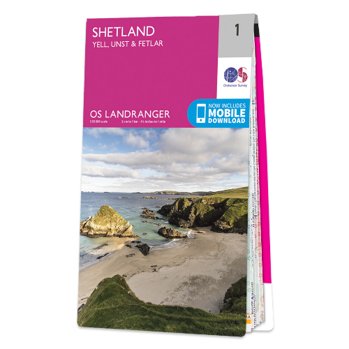OS Landranger - 1 - Shetland – Yell, Unst And Fetlar