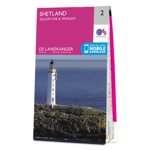 OS Landranger - 002 - Shetland – Sullom Voe & Whalsay area