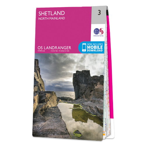 OS Landranger - 003 - Shetland - North Mainland area Landranger Map