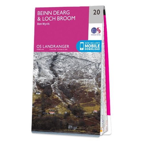 OS Landranger - 20 - Beinn Dearg & Loch Broom, Ben Wyvis area