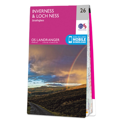 OS Landranger - 026 - Inverness & Loch Ness, Strathglass area