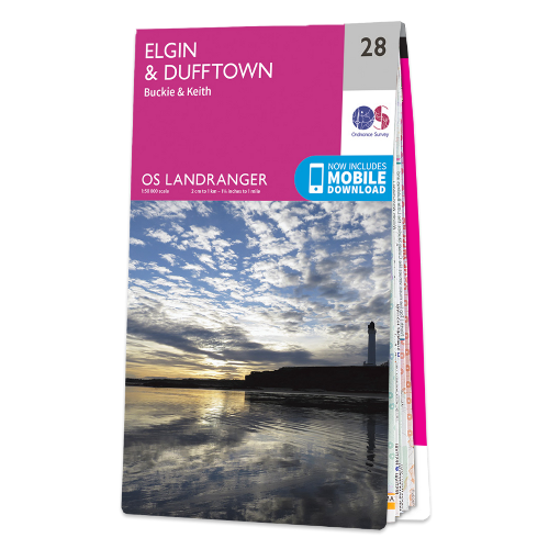 OS Landranger - 028 - Elgin, Dufftown, Buckie & Keith area