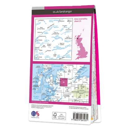 OS Landranger - 025 - Glen Carron & Glen Affric area