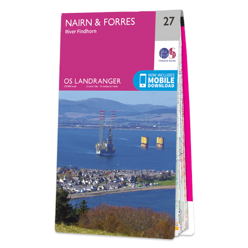 OS Landranger - 027 - Nairn & Forres, River Findhorn area