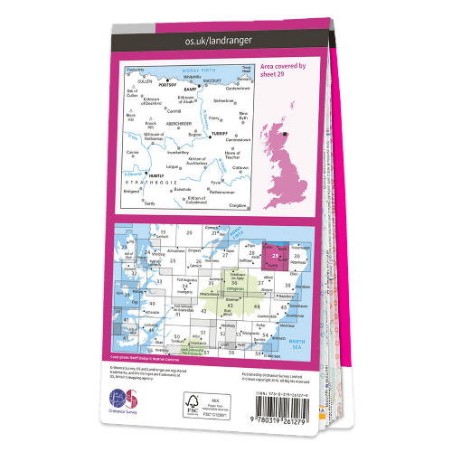 OS Landranger - 029 - Banff & Huntly, Portsoy & Turriff area