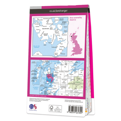 OS Landranger - 032 - South Skye & Cuillin Hills area