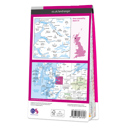 OS Landranger - 033 - Loch Alsh, Glen Shiel & Loch Hourn area