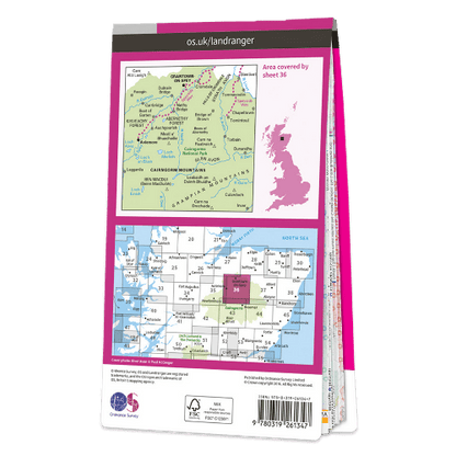 OS Landranger - 036 - Grantown, Aviemore & Cairngorm Mountains area