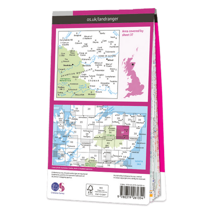 OS Landranger - 037 - Strathdon & Alford area
