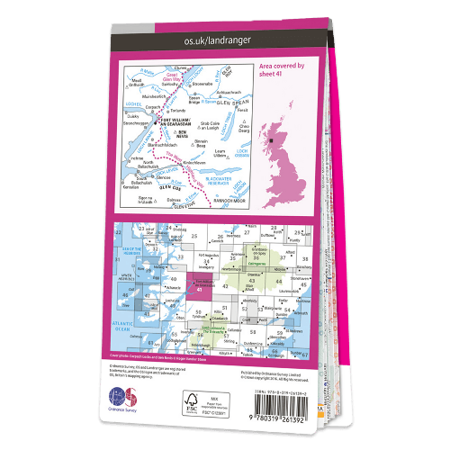 OS Landranger - 041 - Ben Nevis, Fort William & Glen Coe area