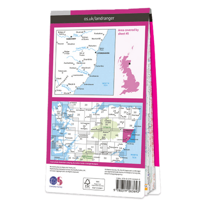 OS Landranger - 045 - Stonehaven & Banchory