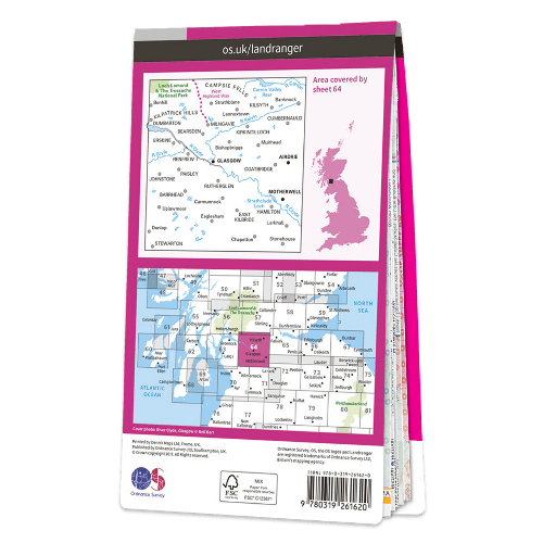 OS Landranger - 064 - Glasgow, Motherwell & Airdrie