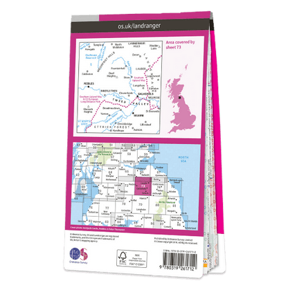 OS Landranger - 073 - Peebles, Galashiels & Selkirk, Tweed Valley