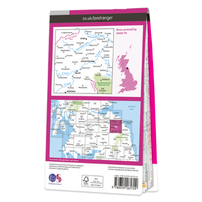 OS Landranger - 074 - Kelso & Coldstream, Jedburgh & Duns