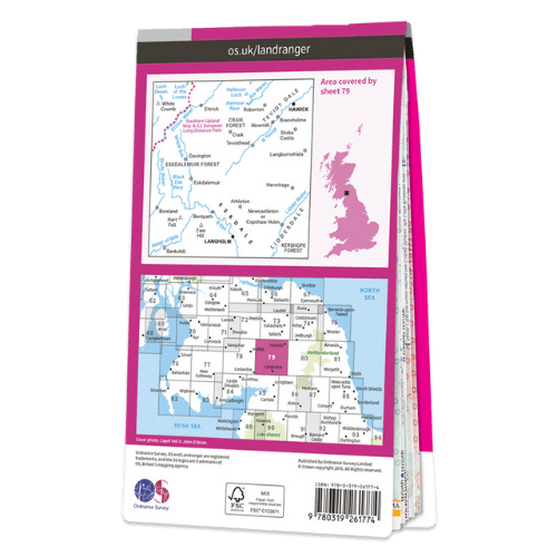 OS Landranger - 079 - Hawick & Eskdale, Langholm